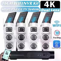 ราคา ระบบกล้องวงจรปิดไร้สาย PTZ พลังงานแสงอาทิตย์ 16CH, ความละเอียด 4K 8MP, ชุดกล้องแบตเตอรี่ Wifi, ความปลอดภัย, การมองเห็นได้ในเวลากลางคืน, ชุดเฝ้าระวังวิดีโอ (1731857589075281443)