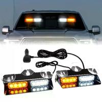 ราคา ไฟเตือนฉุกเฉิน LED, คู่, พร้อมฟังก์ชั่นกระพริบ, เหมาะสำหรับยานพาหนะ 12-24V, ความปลอดภัย, การออกแบบแยกกระจกหน้ารถในตัว, พาวเวอร์ซัพพลายแบบเสียบปลั๊ก, การติดตั้งถ้วยดูด, เหมาะสำหรั (1732605864836499016)