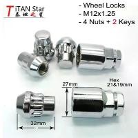 ราคา ล็อคขอบล้อ, OEM, 4 น็อต + 2 ปุ่ม, ขนาด M12x1.25 และ 1.25, น็อตกันขโมย, ความปลอดภัย, สำหรับ Nissan Bluebird, TEANA, SUBARU และ SUZUKI, เหมาะสำหรับล้อ, อุปกรณ์เสริมในรถยนต์ มอเตอร์ไซค์ Motorcycle เหล็ก