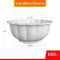 ราคา กระถาง อ่างเลี้ยงปลา อ่างบัว อ่างบัวจีบ 20 21 นิ้ว สีขาว สีโอ๊ค Bundle 3 ใบ ชิ้น อัน (1732746425445090492)