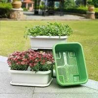 ราคา NT HOME กระถางต้นไม้รางยาว กระถางปลูกผักระเบียง ความหนาเพิ่มขึ้น กระถางพลาสติกทรงสี่เหลี่ยม ปลูกผักครอบครัว กระถาง ใหญ่ทนทาน ประหยัดพื้นที่ (1732322108412430625)