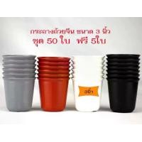 ราคา ขายถูกที่สุด!! ลดล้างสต๊อก!! กระถางแคคตัส กระถางถ้วยจีน ขนาด 3นิ้ว (ชุด 50ใบ ฟรี 5ใบ) | กระถางแคคตัส กระถางต้นไม้ กระถางกระบองเพช กระถาง3นิ้วกลม ขายถูกมาก (1729601818880083983)