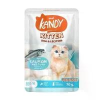 ราคา Kandy แคนดี้ (ยกลัง 48 ซอง) อาหารเปียกแมว ไม่ใส่เกลือ ผลิตจากปลาเนื้อขาว ขนาด 70 กรัม หมาพิทบูล อาหารลูกแมว ชิสุห์ แท้ แมว patteria ขนม ชีโตส สัตว์ ราคา ถูก (1732127025549969165)