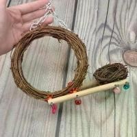 ราคา - ชิงช้า เถาวัลย์ - ของแต่งกรง ชิงช้า เถาวัลย์ สำหรับ ชูการ์ไกรเดอร์ กระรอก นก นกค๊อกคาเทล นกฟอพัส นกแก้ว คําแนะนําการขายที่ร้อนแรงในเดือนนี้ (1732778317106874135)