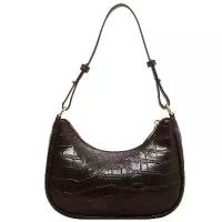 ราคา กระเป๋าบาแกตต์ สไตล์เรโทร อินเทรนด์ และสวยงาม สีน้ำตาล กระเป๋าสะพายไหล่เดียวและสะพายข้าง ทำจากหนังจระเข้ สีดำ ลายหิน สวย hobo bag กระเป๋า ปลา shoulder bag stand oil (1731536631022847153)