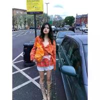ราคา SS25 เสื้อเชิ้ตผู้ชาย แขนยาว เสื้อเชิ้ตลายสก๊อตสีส้ม ทรงหลวม แจ็คเก็ตกันแดด แจ๊กเก็ต เหมาะสำหรับผู้ชาย ผู้หญิง คู่รัก วัยรุ่น และนักเรียน เสื้อ เชิ๊ต ผู้ชาย (1731532115805570911)