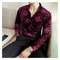 ราคา เสื้อเชิ้ตแขนยาวพิมพ์ลายผู้ชาย ZY แฟชั่น หรูหราราคาไม่แพง เสื้อเชิ้ตคุณภาพ เสื้อเชิ้ตกำมะหยี่สีทอง เสื้อผ้าผู้ชาย (1731352867743304058)