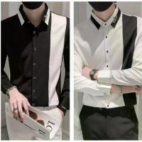 ราคา เสื้อเชิ้ตแขนยาวสำหรับผู้ชาย ดีไซน์ทูโทน ผ้าไหมคุณภาพสูง สไตล์เยาวชน แฟชั่นใหม่ เสื้อผ้าผู้ชาย (1732545114833978650)