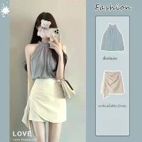 ราคา เสื้อผ้าผู้หญิง สูทคอปกขาว สไตล์ฮั่น คุณภาพสูง ดีไซน์สวยๆ เสื้อกั๊กเชือกแขวนคอ กระโปรงเอวสูง ฤดูร้อน 2025 มาใหม่ (1732153292908234807)
