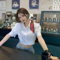 ราคา เสื้อผ้าผู้หญิง เสื้อครอป สีขาว แขนยาว สไตล์เรียบหรู เหมาะสำหรับเยาวชน ไซส์ XXL คอลเลคชั่นล่าสุด มีสไตล์ คอลเลคชั่น 2025 M เสื้อเชิ้ตและเสื้อเบลาส์ผู้หญิง (1731731430811403564)