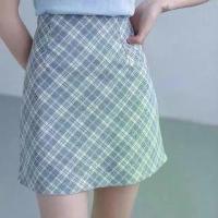 ราคา กระโปรงลายสก๊อตสำหรับเด็กผู้หญิงและผู้หญิง สไตล์เกาหลี หวาน ออฟฟิศ เอวสูง บอดี้คอน (1729739283585927372)