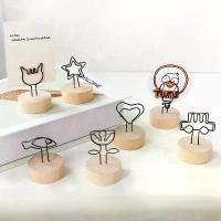 ราคา คลิปหนีบกระดาษโน๊ต คลิปหนีบรูปภาพ กระดาษโน้ต ฐานไม้ สำหรับตกแต่งบ้าน ตั้งโต๊ะ ออฟฟิศ (1732271178700720507)