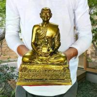 ราคา ถวายพระ ธูป 13 นิ้วNMT8 หลวงพ่อพระราชพรหมญาณ ฤาษีลิงดำ วัดท่าซุง สีปัดทองโบราณ หน้าตัก 5 นิ้ว ประทับนั่งบนฐานลายไทย ฐานดอกบัว พระเครื่อง พระพุทธรูป (1732241202937300605)