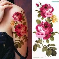 ราคา สติ๊กเกอร์รอยสักชั่วคราว ดอกกุหลาบดอกโบตั๋น สีน้ำ สำหรับผู้หญิงและเด็กผู้หญิง ภาพวาดศิลปะบนเรือนร่าง กันน้ำ ปลอม แขนสัก แขน ขา สติ๊กเกอร์ ผิว (1731513868544019143)
