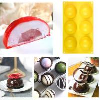 ราคา แม่พิมพ์สำหรับช็อคโกแลต เค้ก เยลลี่ พุดดิ้ง แม่พิมพ์ซิลิโคนเกรดอาหาร ทรงกลม สำหรับอบเค้ก (สีเหลือง) 2.6 นิ้ว 6 หลุม ทรงครึ่งวงกลม ทำจากซิลิโคน (1730916809875884712)