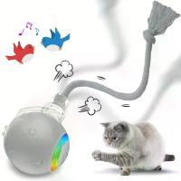 ราคา ของเล่นลูกบอลแมวแบบโต้ตอบ 1 ชิ้น มีหางและเสียงนก ชาร์จด้วย USB ทำจากพลาสติก เหมาะสำหรับชินชิล่า หนูแฮมสเตอร์ และแมวในร่ม ของเล่นสัตว์เลี้ยงหมุนได้แบบสุ่ม (1732345311275288417)
