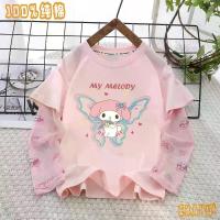 ราคา เสื้อยืดแขนสั้นเด็กผู้หญิงลายการ์ตูนคุโรมิ มายเมโลดี้ อบเชย เสื้อแขนยาวกันแดดทำจากผ้าฝ้ายสำหรับเด็ก (1732077176575395423)