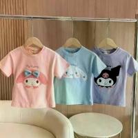 ราคา เสื้อยืดแขนสั้นเด็กผู้หญิง เสื้อผ้าฤดูร้อน ลายการ์ตูนมายเมโลดี้ อบเชย คุโรมิ อินเทรนด์ มาใหม่ปี 2025 (1731832696913167867)