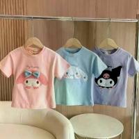 ราคา เสื้อยืดแขนสั้นเด็กผู้หญิง มาใหม่ เสื้อผ้าฤดูร้อน ลายการ์ตูนมายเมโลดี้ อบเชย คุโรมิ เสื้อเอนกประสงค์ อินเทรนด์ (1732766669027705883)