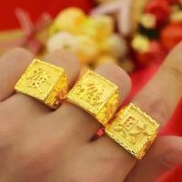 ราคา แหวนผู้ชาย, แหวนทองโดดเด่น, พลอยเทียมและเพชร, ชุบด้วยไฟฟ้า, สีทองทราย, สีติดทนนาน, เครื่องประดับผู้ชาย (1731837106660935381)