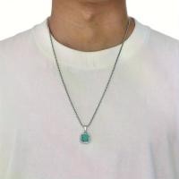 ราคา สร้อยคอเทอร์ควอยซ์, สร้อยคอจี้ผู้ชาย, หินธรรมชาติสี่เหลี่ยมเล็ก 3 มิติ, เรียบง่ายและหลากหลาย, ของขวัญวันสงกรานต์, เครื่องประดับผู้ชาย (1731787110977996502)