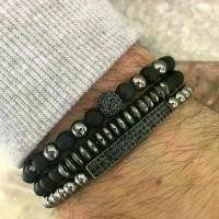 ราคา ชุดสร้อยข้อมือ, เครื่องประดับผู้ชาย, สีดำด้าน, ฝังทองแดง, เพทาย, ลูกบอลเพชร, จานบิน, สร้อยข้อมือยาว, สร้อยข้อมือทอ, เครื่องประดับแฟชั่น (1732242418261068094)