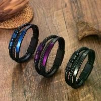 ราคา สร้อยข้อมือสแตนเลส, การออกแบบงอ, ตัวอักษร, ทำจากหนัง PU, หลายชั้น, สร้อยข้อมือเหล็กไททาเนียม, เครื่องประดับผู้ชาย, สร้อยข้อมือทอ, สร้อยข้อมือบุคลิกภาพ (1732410049163068836)