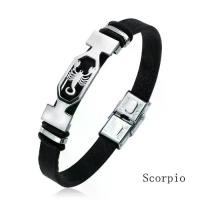 ราคา เครื่องประดับผู้ชาย, แฟชั่นคลาสสิก, ราศีมังกร, กลุ่มดาว Virgo, กำไลข้อมือ, สร้อยข้อมือ 12 กลุ่มดาว, กำไลหนังสีดำ, สแตนเลส, สำหรับผู้หญิงและผู้ชาย (1732589689771492705)