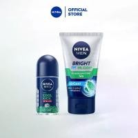 ราคา [สุดหล่อมาแล้ว2ชิ้น] นีเวีย เมน โฟมล้างหน้า ไบรท์ออยล์เคลียร์ 100 กรัม & คูลคิก คูลเฟรช โรลออน 50 มล. (1729615552823134598)