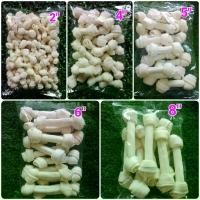 ราคา [COD] [พร้อมส่ง] [จัดส่งทันที] ขนมสุนัข กระดูกผูกขาว เกรด A 2" 4" 5" 6" 8" นิ้ว กระดูกผูกสีขาว ขนาดบรรจุ(1kg) (1732314351053998790)