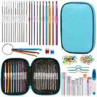 ราคา ชุดตะขอโครเชต์ Fenrry เข็มถัก ตะปูปักหมุด เคสตะขอโครเชต์สีน้ำเงิน อุปกรณ์งานฝีมือ เหมาะสำหรับวันแม่ (1732508349821322349)