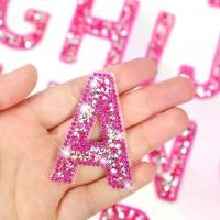 ราคา อุปกรณ์งานฝีมือ DIY, 26 ชิ้น, พลอยเทียมสีชมพู, ติดตัวอักษรเหล็ก, เรซิน A-Z ตัวอักษร, ติดพลอยเทียม, พลอยเทียมสีชมพู, แพทช์ระยิบระยับ, Shirs (1731557534959437444)