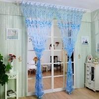 ราคา ม่านดอกทิวลิปสีน้ำเงิน ผ้ากอซ ม่านกั้นห้องนอน ม่านอาบน้ำ (1729959060983810543)
