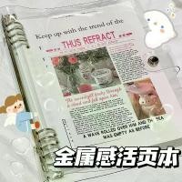 ราคา สมุดโน๊ตแบบถอดได้ ใบหลวม ดีไซน์เรียบง่าย ลายตารางเปล่าและเรียงราย ปกอ่อนใส แพลนเนอร์ สมุดโน๊ต (1732269997378209593)