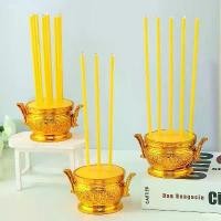 ราคา [จัดส่งทันที] กระถางธูป ธูป3ดอก ธูป5ดอก ธูป9ดอก ledกระถางธูปไฟฟ้า แถมถ่านฟรี (1731306899754354229)