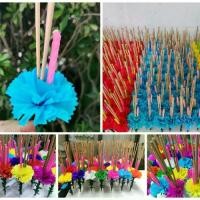 ราคา ดอกไม้ลอยกระทง(ธูปเทียนในดอกเดียวกัน) ธูปเทียนลอยกระทง ดอกไม้ปักกระทง ธูปเทียนปักกระทง แบบ 2in1 (1732616491048076961)