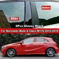 ราคา หน้าต่างรถประตูเสา B C Pillars โพสต์ฝาครอบ, สีดำมันวาวคาร์บอนไฟเบอร์ผลกระจก, วัสดุ PC สติ๊กเกอร์, อุปกรณ์จัดแต่งทรงผม, สำหรับ Mercedes Benz A Class W176 A160 A180 A200 A220 A250 2012-2018, 6 ชิ้น (173