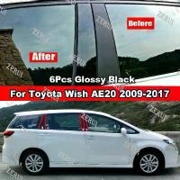 ราคา สติ๊กเกอร์ติดประตูกระจกรถยนต์ สีดำมันวาว ZR สำหรับ Toyota Wish AE20 ปี 2009-2017 6 ชิ้น เสายาวกลางกลาง B C เสาโพสต์ ฝาครอบตกแต่ง วัสดุ PC เอฟเฟกต์กระจกคาร์บอนไฟเบอร์ สติ๊กเกอร์ อุปกรณ์จัดแต่งทรงผม (17