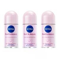 ราคา นีเวียx3 ชิ้น โรลออน ลูกกลิ้ง NIVEA PEARL & BEAUTY ROLL ON 50 มล. (1732108518615385958)