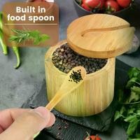 ราคา ชามพริกไทยและเกลือ, กล่องเกลือและพริกไทยไม้ไผ่, ฝาปิดหมุนแม่เหล็กและช้อน, ชุด 2 ชิ้น, ถังเกลือและกล่องเก็บของ, ภาชนะใส่เครื่องปรุง, สำหรับเกลือ, พริกไทย, เครื่องเทศ, น้ำตาล, 9mA72 (1731496116331644159