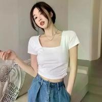 ราคา เสื้อยืดคอเหลี่ยม สไตล์ลำลอง แขนสั้น สำหรับเด็กหญิงและสตรี ดีไซน์เซ็กซี่และเพรียวบาง เสื้อยืดผู้หญิง เครื่องเทศ เสื้อยืดผู้หญิง เสื้อยืดผู้หญิง เสื้อ เสื้อยืดสวยๆผู้หญิง เสื้อ (1731702571306747647)