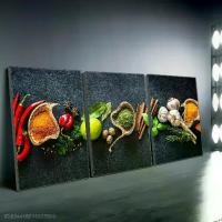 ราคา ตกแต่งผนังแบบกรอบ 3 ชิ้น/เซ็ต คุณภาพสูง ศิลปะแห่งการใช้ชีวิต ประกอบด้วย พริกขี้หนู ตังฉ่าย ใบกระวานกระเทียม เครื่องเทศ ศิลปะ อาหาร โปสเตอร์ตกแต่งผนังห้องครัว เหมาะสำหรับห้องนอน ห (1732568650752885806)