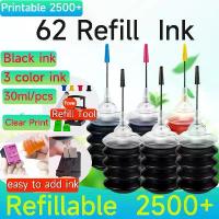 ราคา ตลับหมึก HP 62 เข้ากันได้กับ HP 62 สีดำ 30ml รีฟิลได้ เหมาะสำหรับหมึก HP 5540, 5640, 7640, 5646, 5546, 5541, 5542, 5740 (1731709616667133078)
