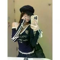 ราคา เสื้อยืดแขนยาวผ้าฝ้ายแท้ ดีไซน์เฉพาะหญิงสาว เย็บลูกไม้สองชิ้นปลอม เสื้อเซ็กซี่สั้น เหมาะสำหรับต้นฤดูใบไม้ร่วงของผู้หญิง Lady Women Clothing ผ้าแก้ว เสื้อ โดนัท มาร์ค เสื้อ baby tee (173117460956686199