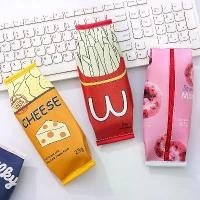 ราคา กล่องดินสอรูปขนมตลก ป๊อปคอร์น มันฝรั่งทอด โดนัท กล่องไข่ กระเป๋าเครื่องเขียนหนัง PU สร้างสรรค์ (1729676849667606937)