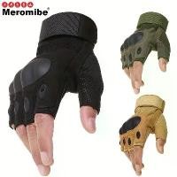 ราคา ถุงมือไร้นิ้ว Meromibe สำหรับผู้ชาย ถุงมือครึ่งนิ้ว เหมาะสำหรับการเดินป่าและกีฬากลางแจ้ง แหพี อี แหสาน มือ โกเบ sk 400 แห เอ็น เกลียว ดํา ตะกร้อ ตกปลาสวาย (1732044673879607195)