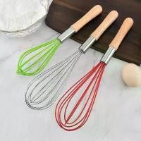 ราคา ตะกร้อ:F ตีไข่ขดลวดเคลือบซิลิโคนด้ามไม้โอ๊ค ตะกร้อมือ ที่ตีไข่ มี 2ขนาด 10นิ้ว, 12นิ้ว มี 3สี ที่ตีแป้ง ตะกร้อตีไข่ (1730863136366168119)