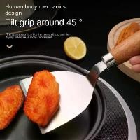 ราคา 304 สแตนเลส พลั่วทอด วัสดุสแตนเลส เหมาะสำหรับแพนเค้ก เทมปุระ ผลไม้ เทปันยากิ พลั่วแบน สับปะรด สเต็ก และพิซซ่า (1731885306834684108)