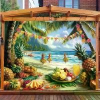 ราคา แบนเนอร์ฉากหลัง Luau ในทวีปขนาดใหญ่ 1 ชิ้น ตกแต่งปาร์ตี้วันหยุดชายทะเลฮาวายสีสันสดใส พร้อมต้นปาล์ม สับปะรด และมะพร้าว พื้นหลังสตูดิโอถ่ายภาพโพลีเอสเตอร์ทนทาน เหมาะสำหรับบาร์บีคิว (1732230900305136422)