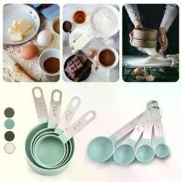 ราคา อุปกรณ์ทำขนม ชุด 4 ชิ้น ถ้วยตวงสแตนเลส ที่ตักแป้ง อุปกรณ์ครัว ช้อนตวง (1732697072113256446)